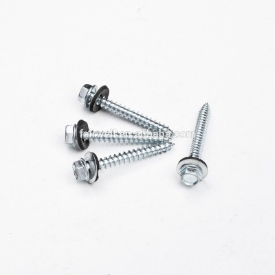 hex washer head self tapping screws with rubber washer