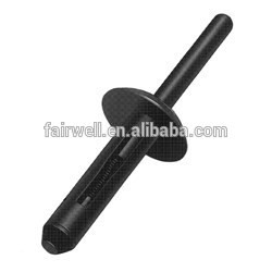 Black color nylon plastic blind rivets