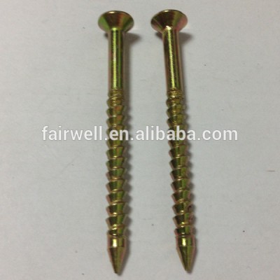 Hammer nail screw Yellow Zinc plated