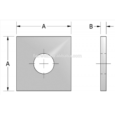 Galvanized steel square hole washer