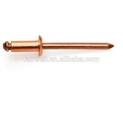 Dome head copper blind rivet