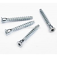 Flat/hex socket head confirmat furniture screw